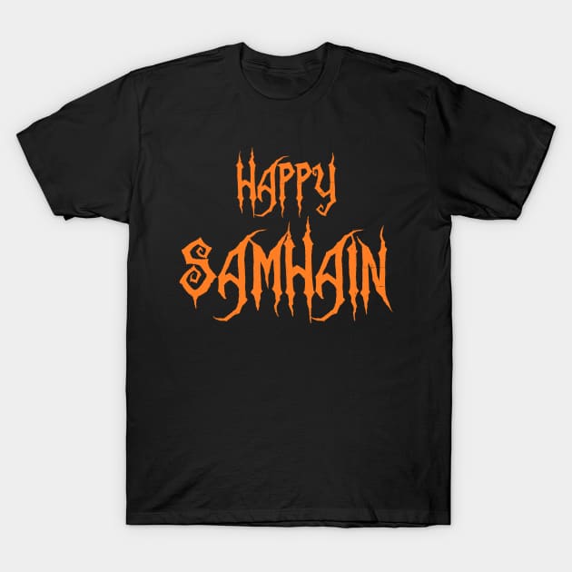 Happy Samhain Irish Halloween T-Shirt by irelandcalling